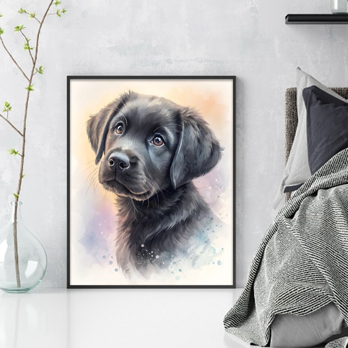 Labrador-Dog - Full 11CT Stamped Cross Stitch 40x50CM - Huacan