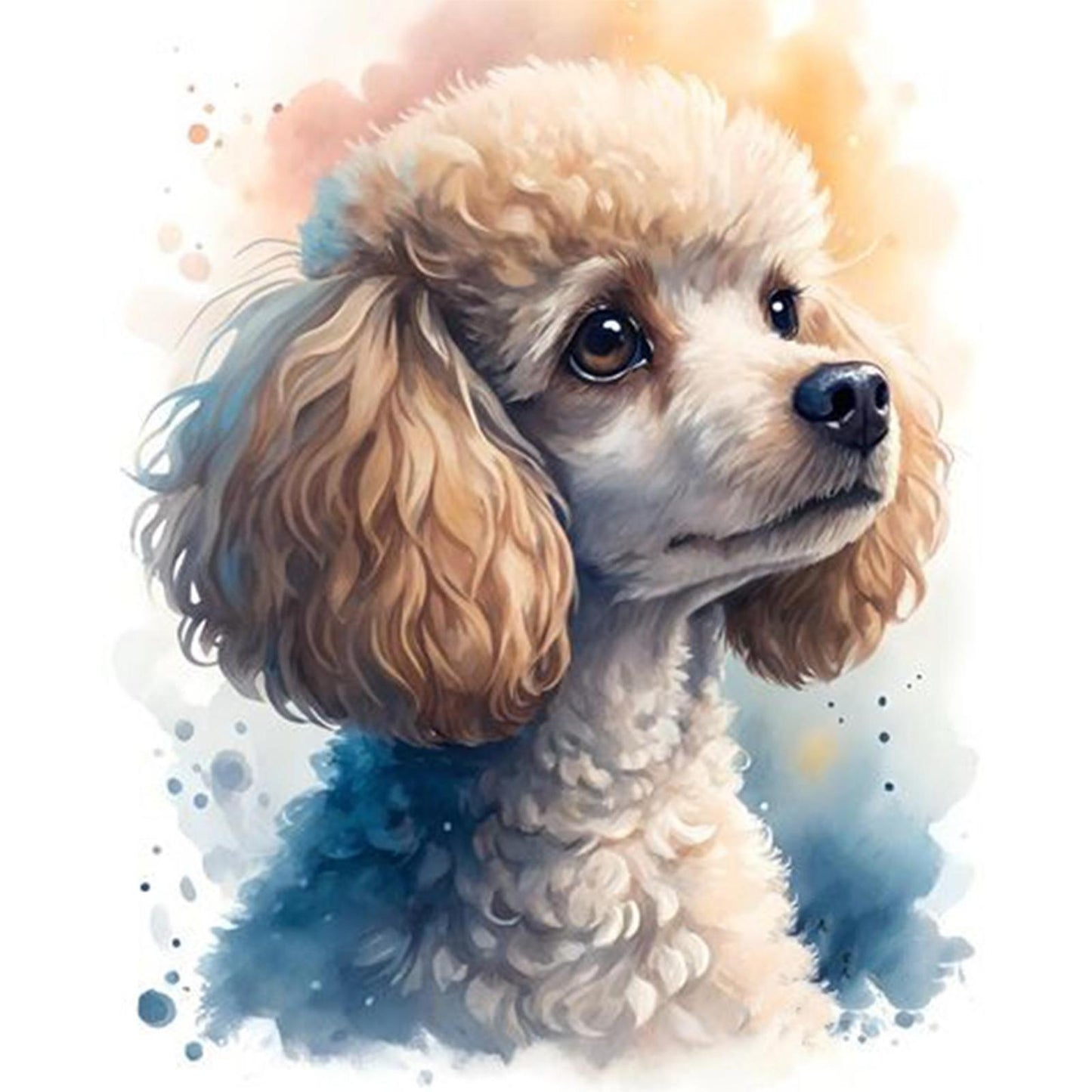 Poodle-Dog - Full 11CT Stamped Cross Stitch 40x50CM - Huacan