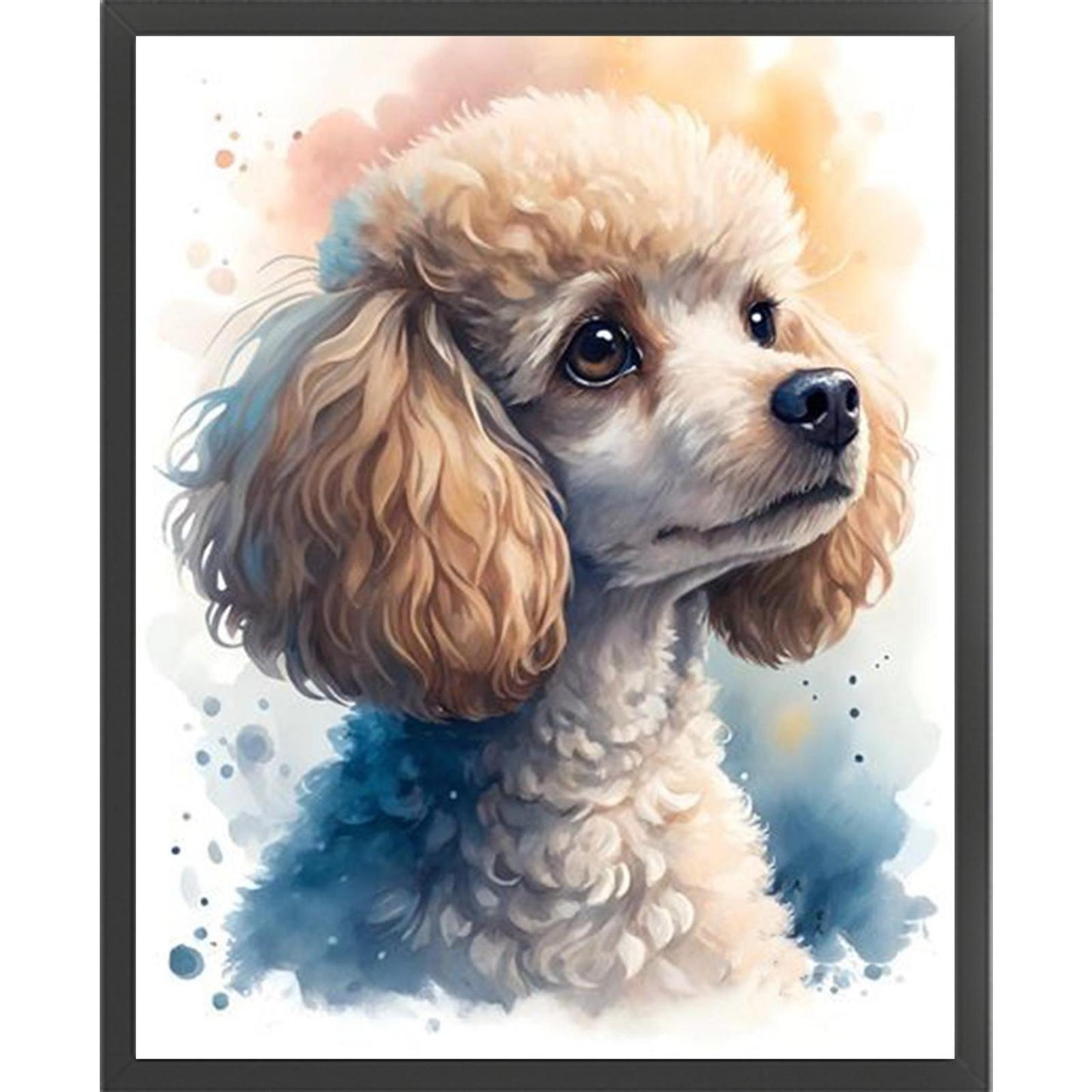 Poodle-Dog - Full 11CT Stamped Cross Stitch 40x50CM - Huacan