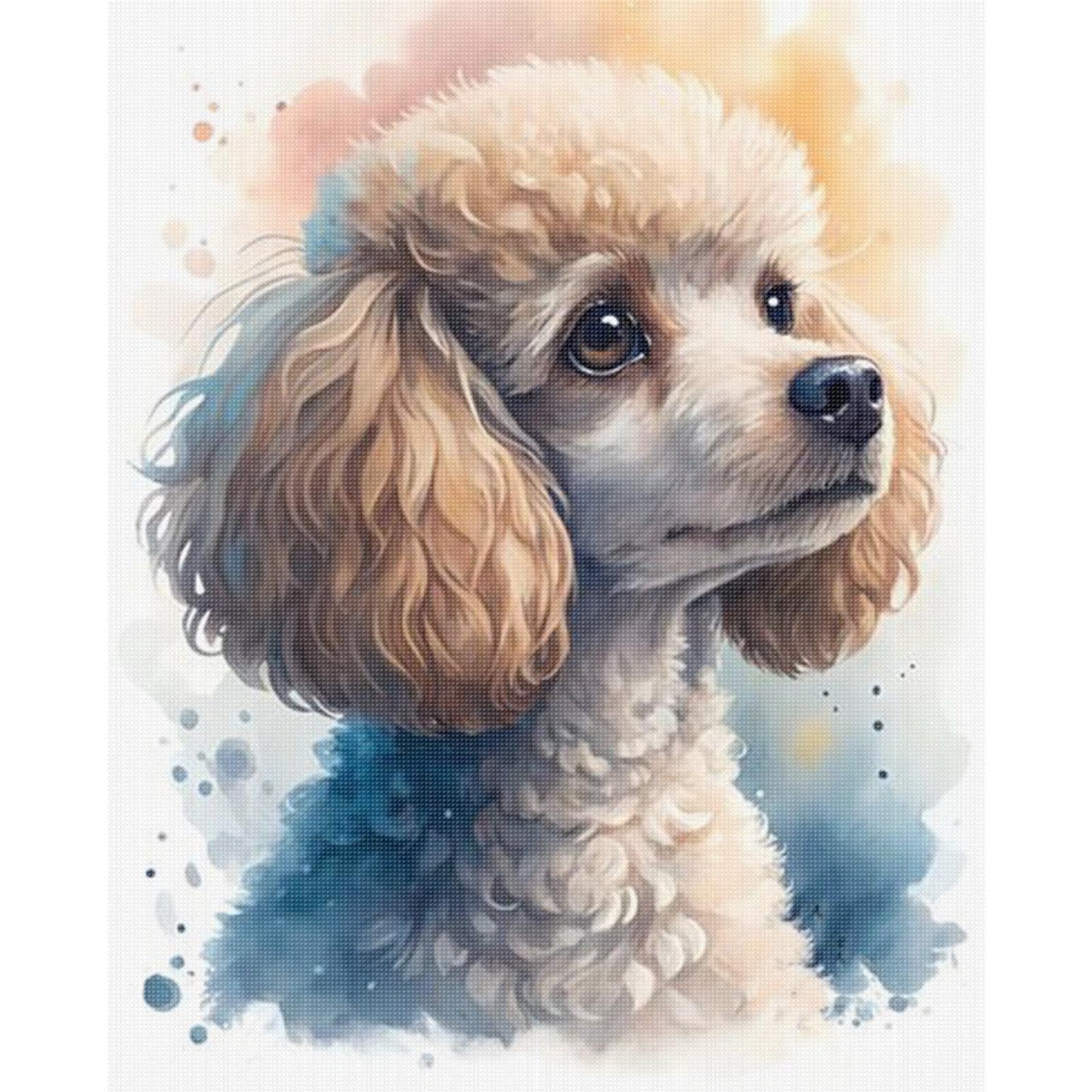 Poodle-Dog - Full 11CT Stamped Cross Stitch 40x50CM - Huacan