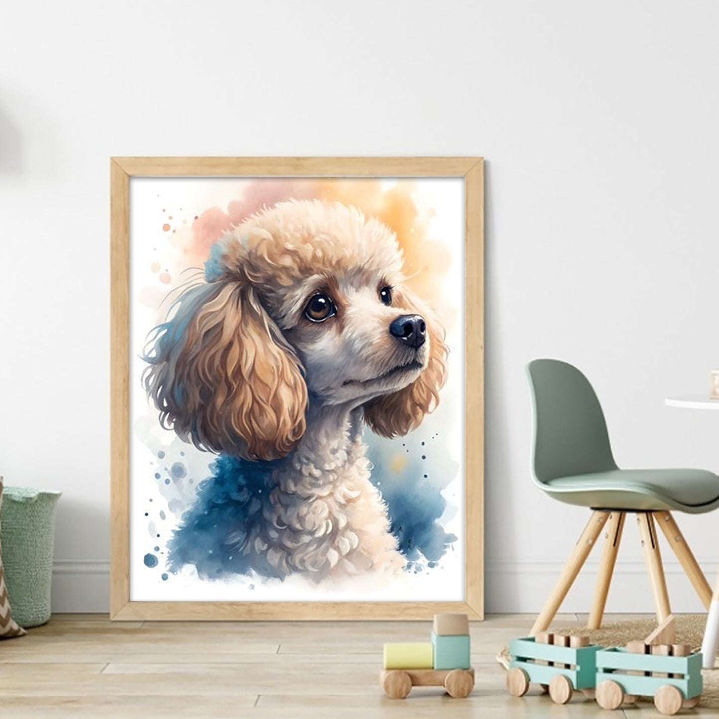 Poodle-Dog - Full 11CT Stamped Cross Stitch 40x50CM - Huacan