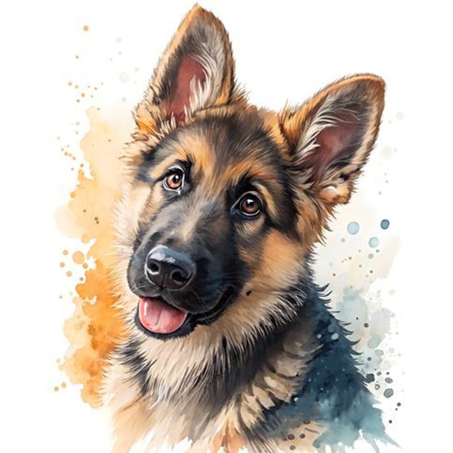 German Shepherd-Dog - Full 11CT Stamped Cross Stitch 40x50CM - Huacan