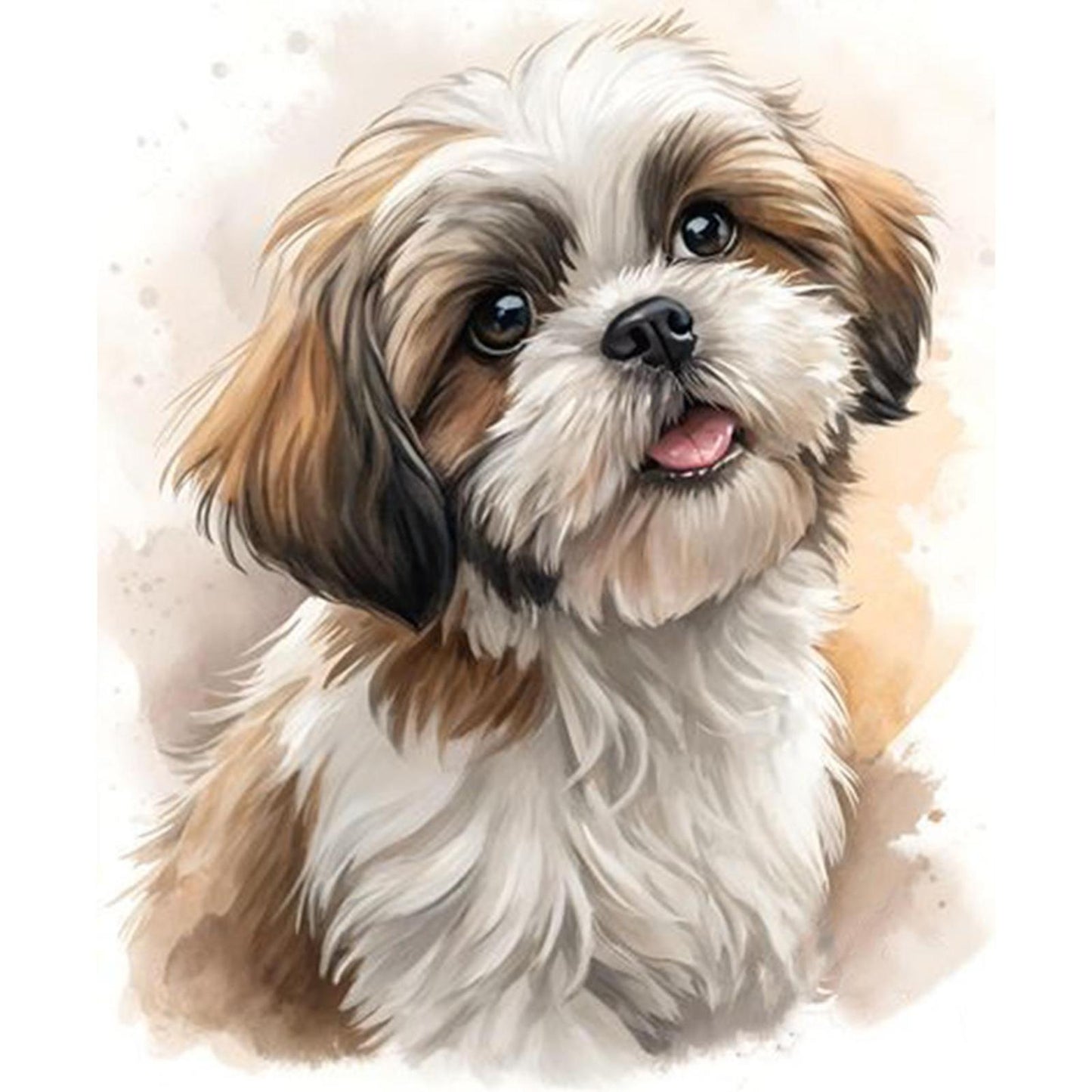 Shih Tzu-Dog - Full 11CT Stamped Cross Stitch 40x50CM - Huacan