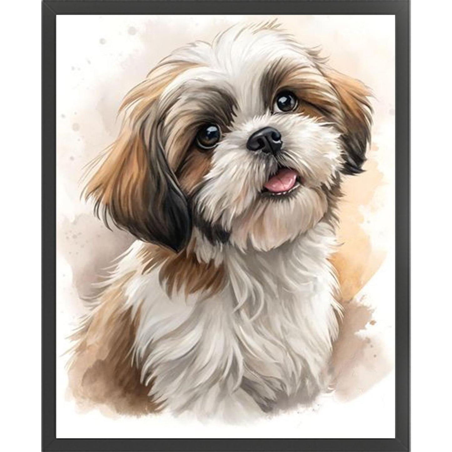 Shih Tzu-Dog - Full 11CT Stamped Cross Stitch 40x50CM - Huacan