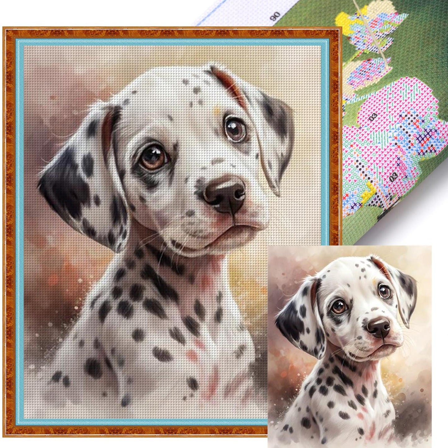 Dalmatian-Dog - Full 11CT Stamped Cross Stitch 40x50CM - Huacan