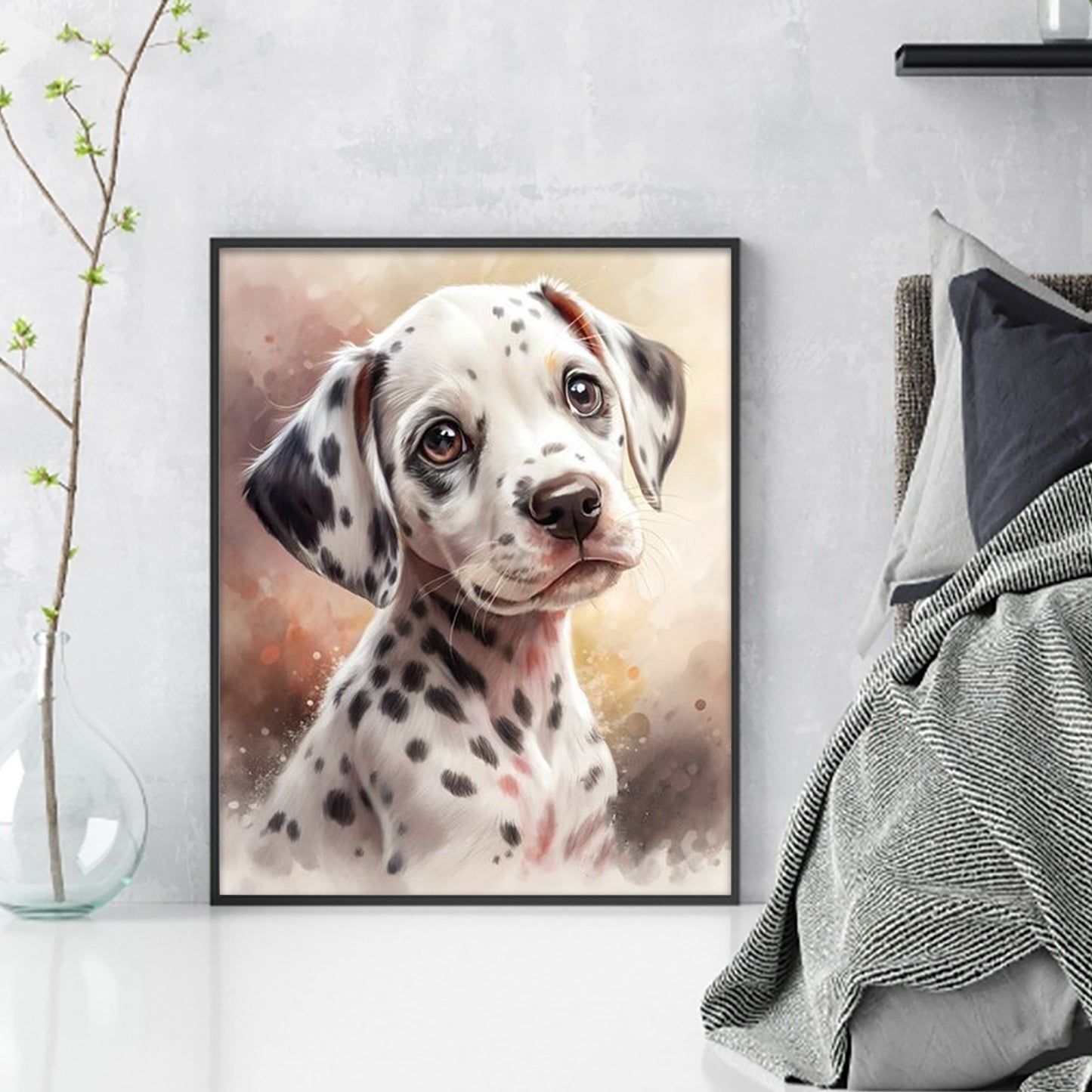 Dalmatian-Dog - Full 11CT Stamped Cross Stitch 40x50CM - Huacan