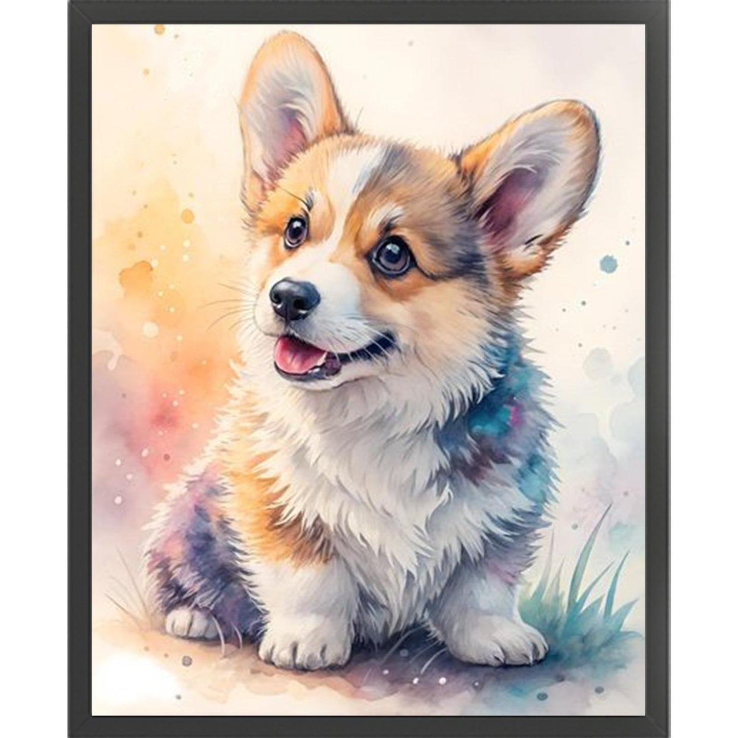 Corgi-Dog - Full 11CT Stamped Cross Stitch 40x50CM - Huacan