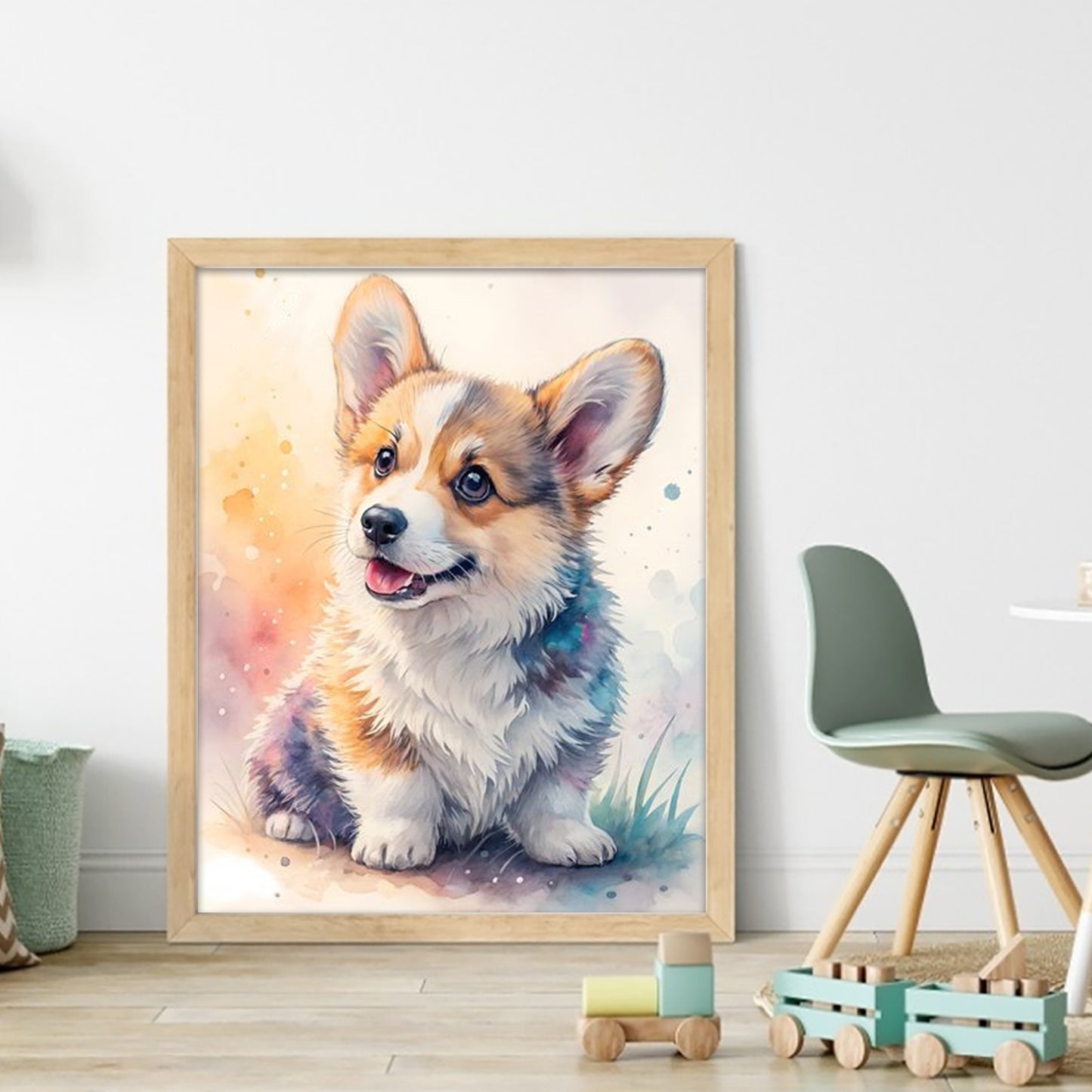 Corgi-Dog - Full 11CT Stamped Cross Stitch 40x50CM - Huacan
