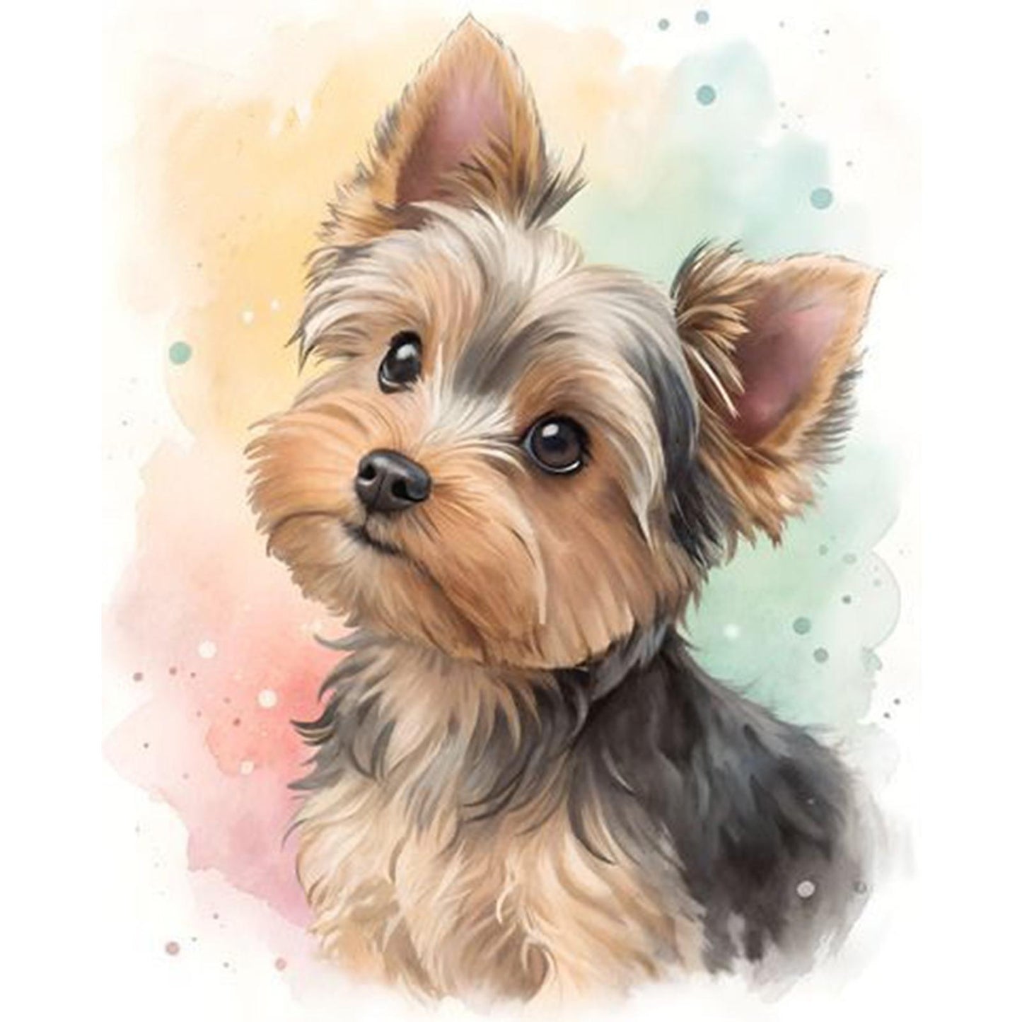 Yorkshire Terrier-Dog - Full 11CT Stamped Cross Stitch 40x50CM - Huacan