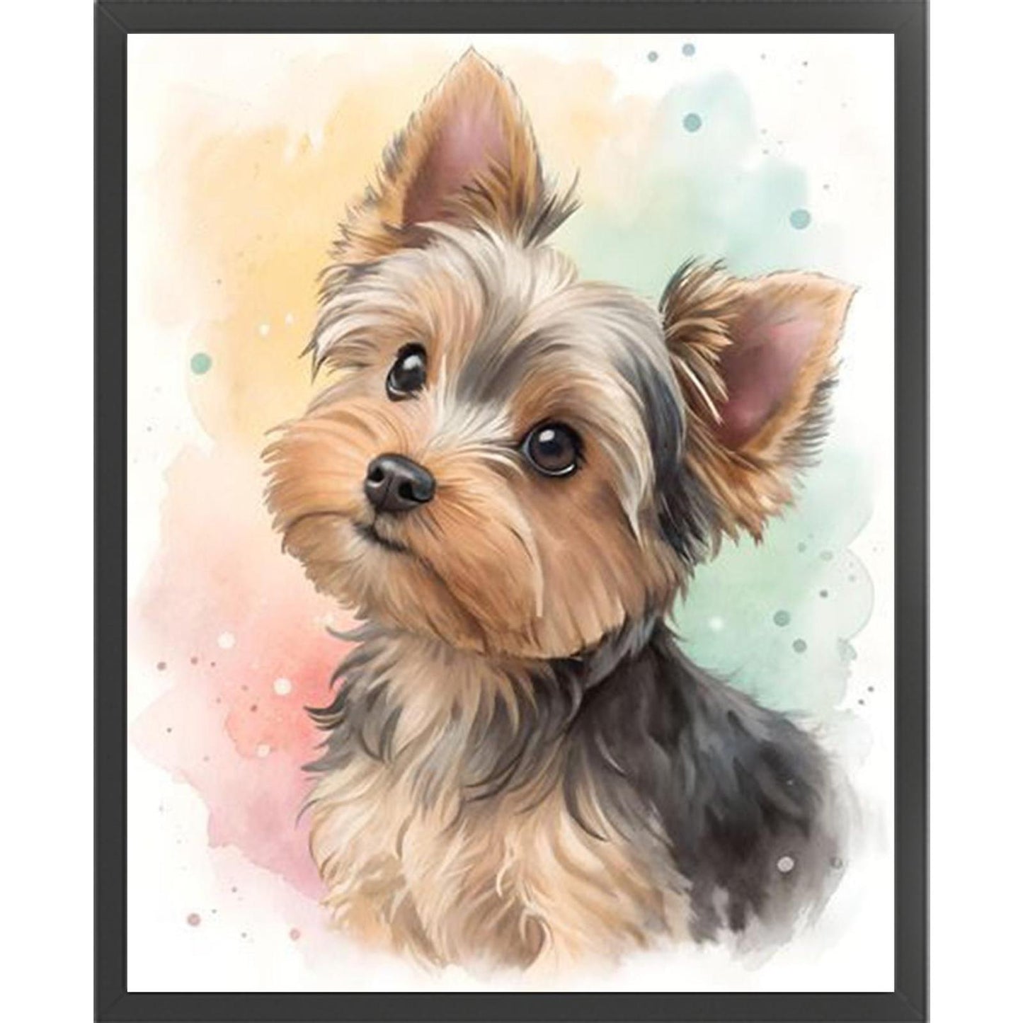 Yorkshire Terrier-Dog - Full 11CT Stamped Cross Stitch 40x50CM - Huacan