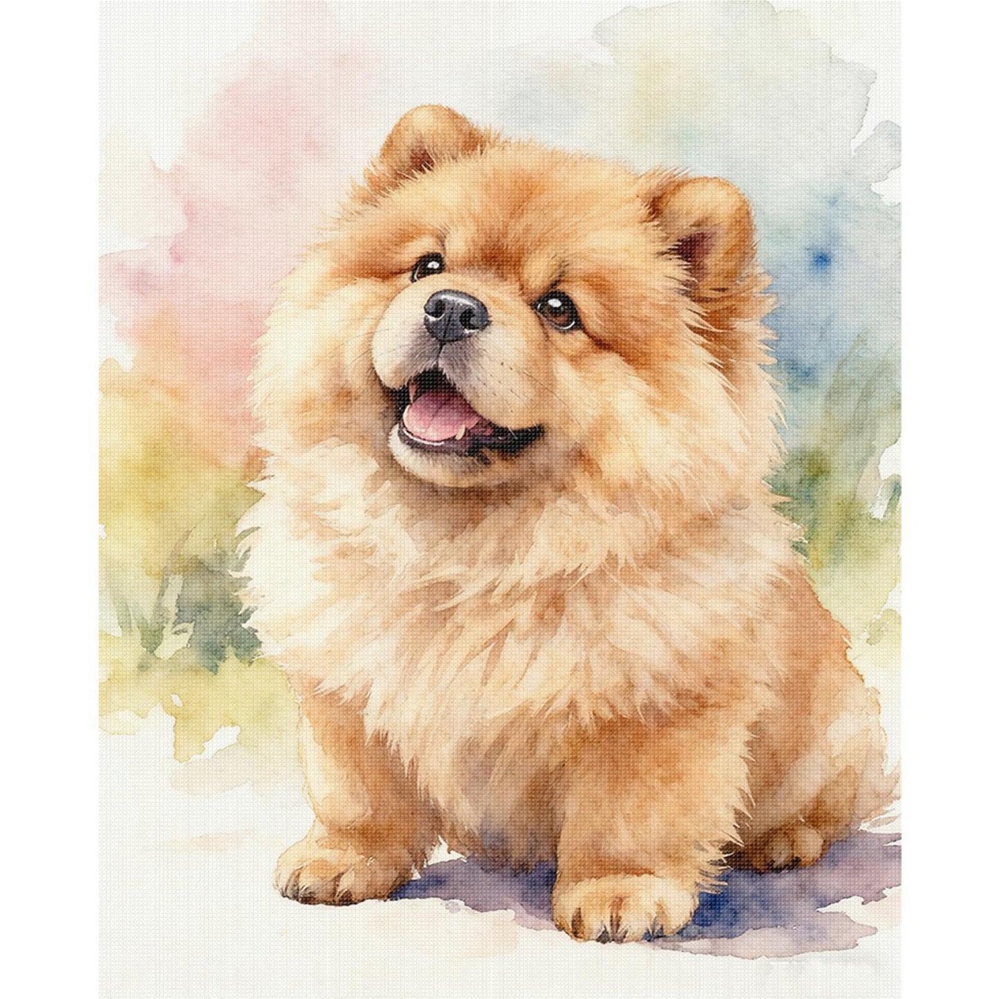 Chow Chow-Dog - Full 11CT Stamped Cross Stitch 40x50CM - Huacan