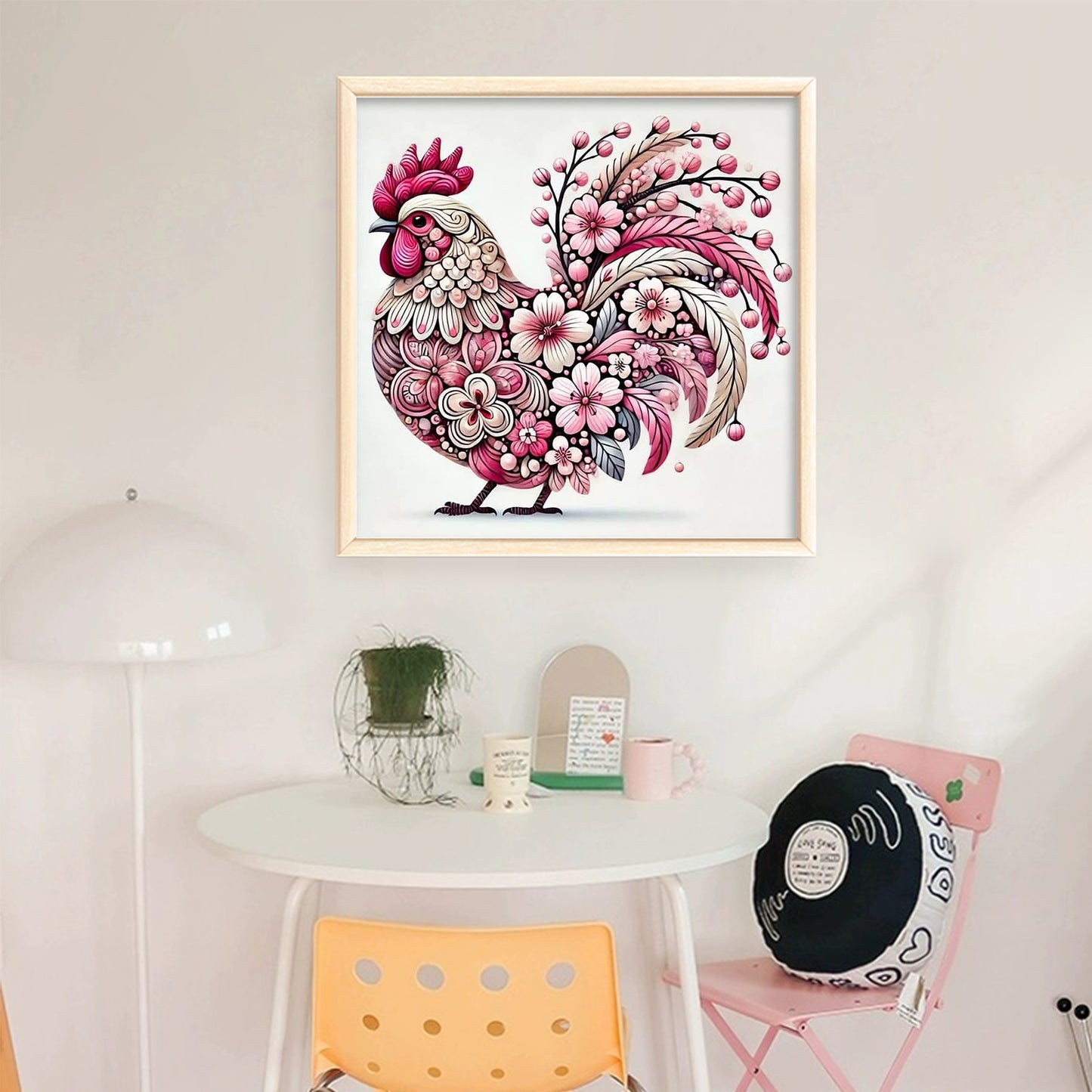 Chicken - Full 11CT Stamped Cross Stitch 40x40CM - Huacan