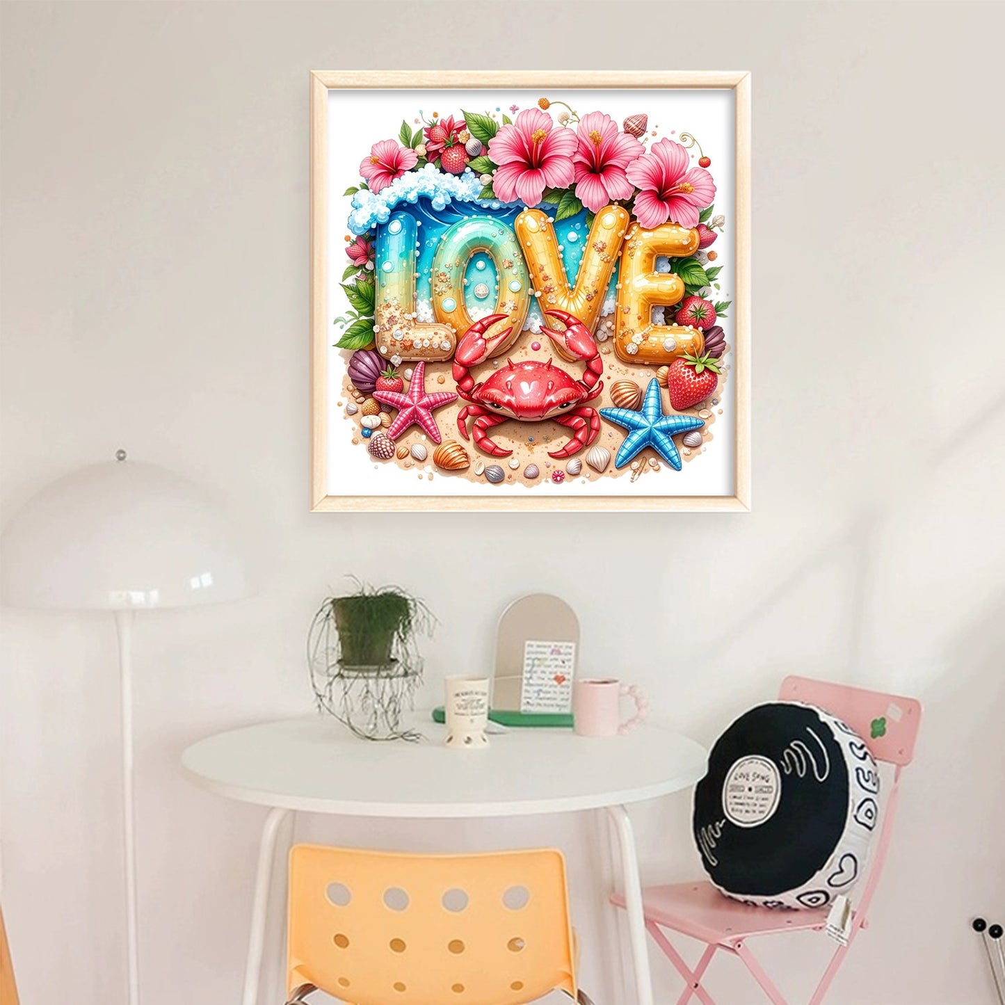 Beach Crab - Full 11CT Stamped Cross Stitch 40x40CM - Huacan