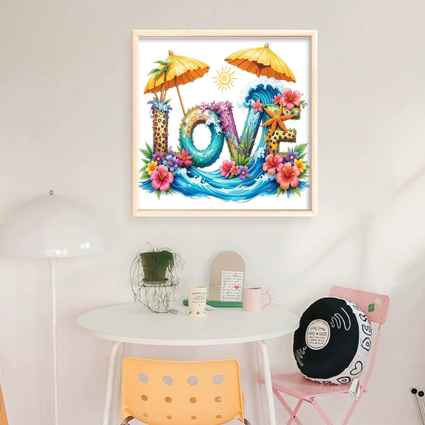 Seaside Vacation - Full 11CT Stamped Cross Stitch 40x40CM - Huacan