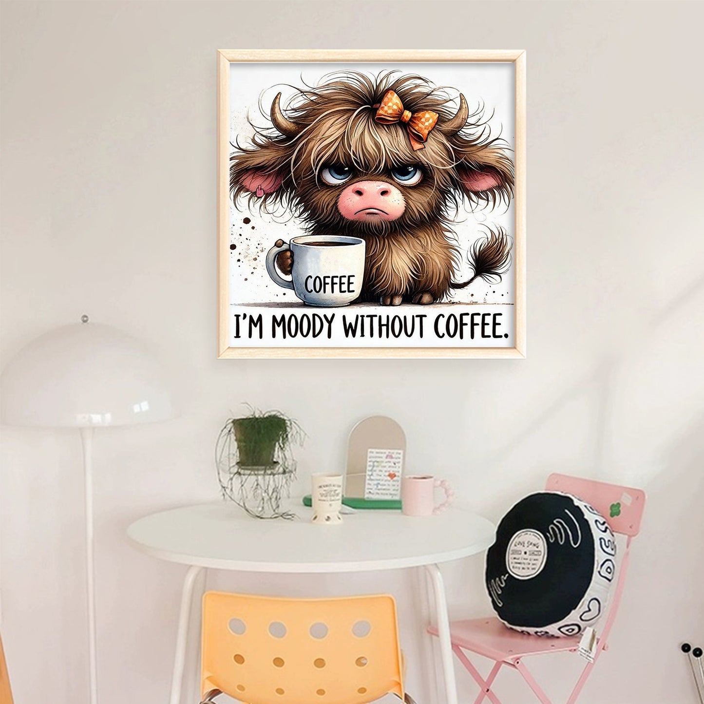 Coffee Yak - Full 11CT Stamped Cross Stitch 40x40CM - Huacan