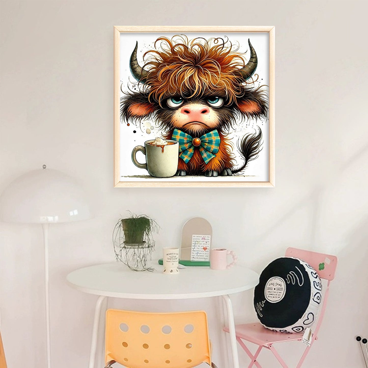 Coffee Yak - Full 11CT Stamped Cross Stitch 40x40CM - Huacan