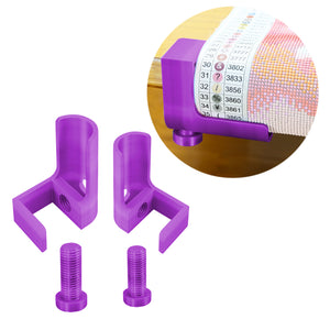 1 Pair Diamond Painting Scroll Holder Diamond Painting Canvas Roller (Purple)