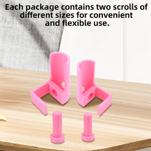 1 Pair Diamond Painting Scroll Holder Diamond Painting Canvas Roller (Pink)
