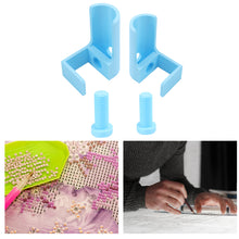 Load image into Gallery viewer, 1 Pair Diamond Painting Scroll Holder Diamond Painting Canvas Roller (Blue)

