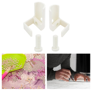 1 Pair Diamond Painting Scroll Holder Diamond Painting Canvas Roller (White)