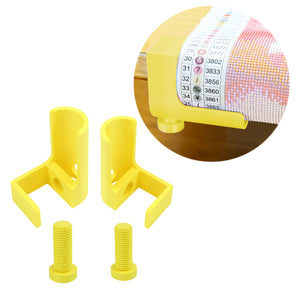 1 Pair Diamond Painting Scroll Holder Diamond Painting Canvas Roller (Yellow)
