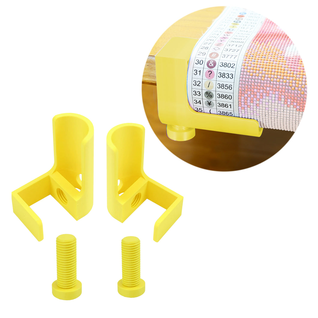 1 Pair Diamond Painting Scroll Holder Diamond Painting Canvas Roller (Yellow)
