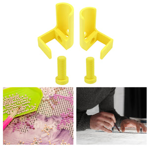 1 Pair Diamond Painting Scroll Holder Diamond Painting Canvas Roller (Yellow)