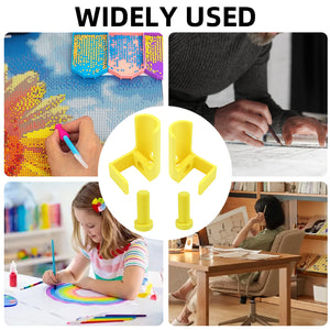 1 Pair Diamond Painting Scroll Holder Diamond Painting Canvas Roller (Yellow)