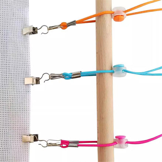 12Pcs Cross Stitch Side Clips Adjustable Fabric Fastening Clip Embroidery Tools