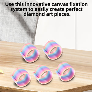 Diamond Painting Canvas Roll Holder for Diamond Art Fabric (5pcs S Colorful)