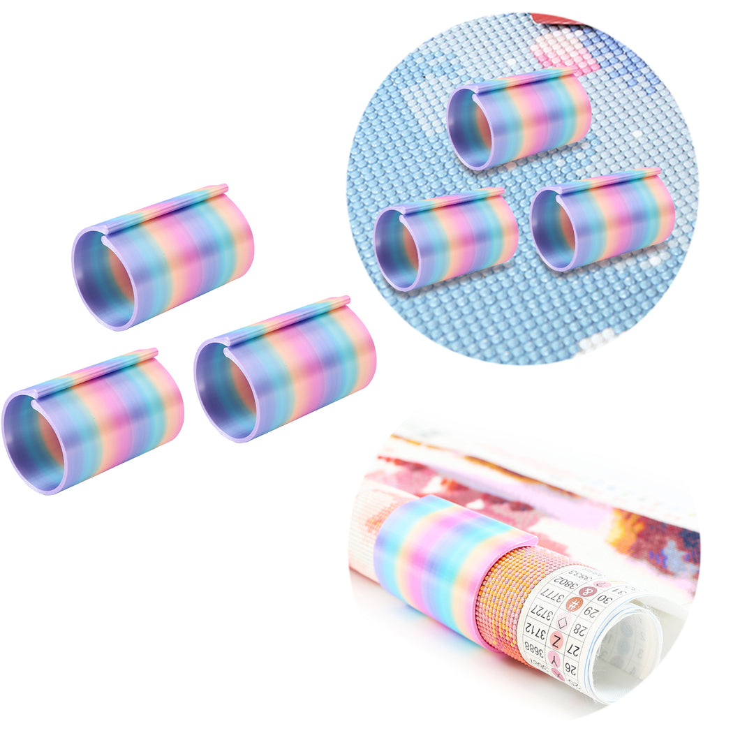 Diamond Painting Canvas Roll Holder for Diamond Art Fabric (3pcs L Colorful)