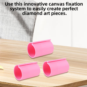 Diamond Painting Canvas Roll Holder for Diamond Art Fabric Crafts (3pcs L Pink)