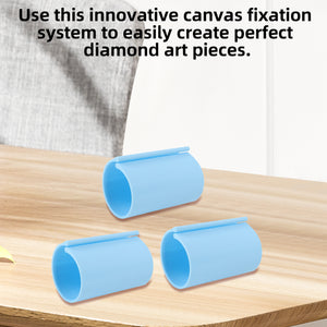 Diamond Painting Canvas Roll Holder for Diamond Art Fabric Crafts (3pcs L Blue)