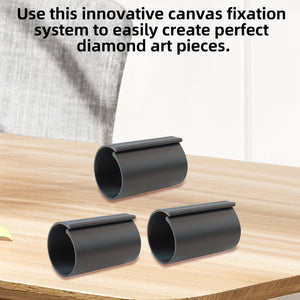 Diamond Painting Canvas Roll Holder for Diamond Art Fabric Crafts (3pcs L Black)