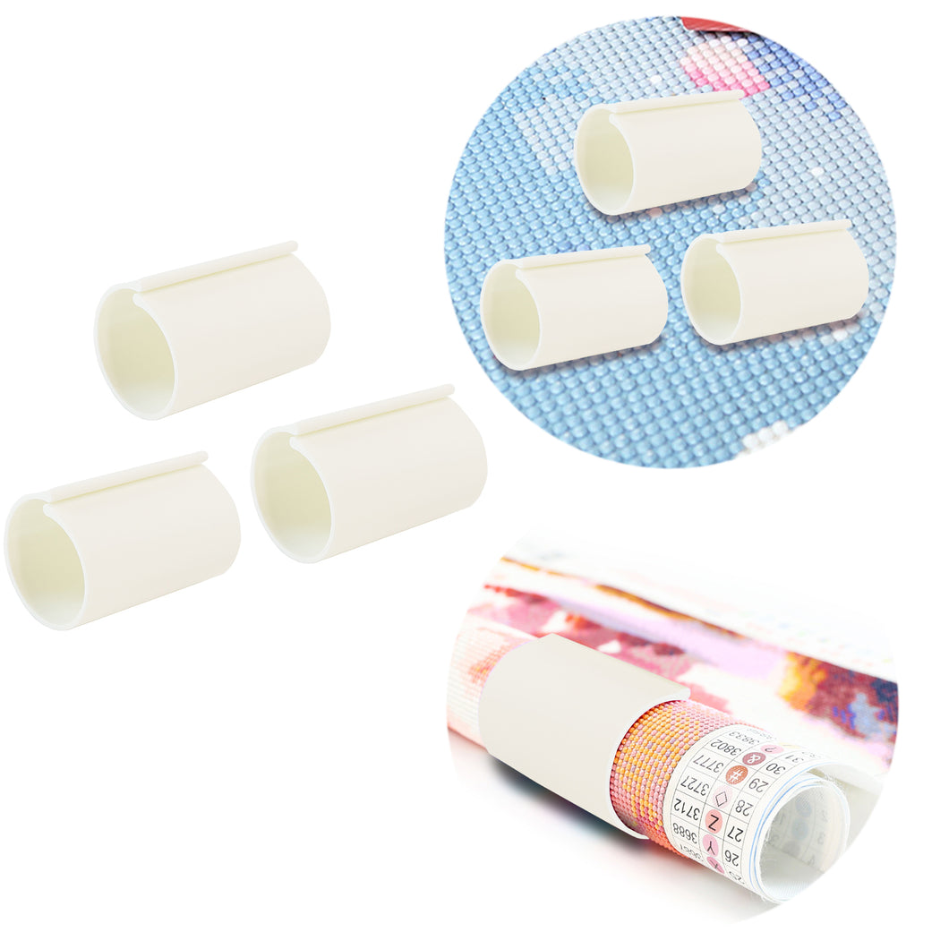 Diamond Painting Canvas Roll Holder for Diamond Art Fabric Crafts (3pcs L White)