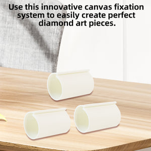 Diamond Painting Canvas Roll Holder for Diamond Art Fabric Crafts (3pcs L White)