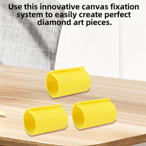 Diamond Painting Canvas Roll Holder for Diamond Art Fabric (3pcs L Yellow)