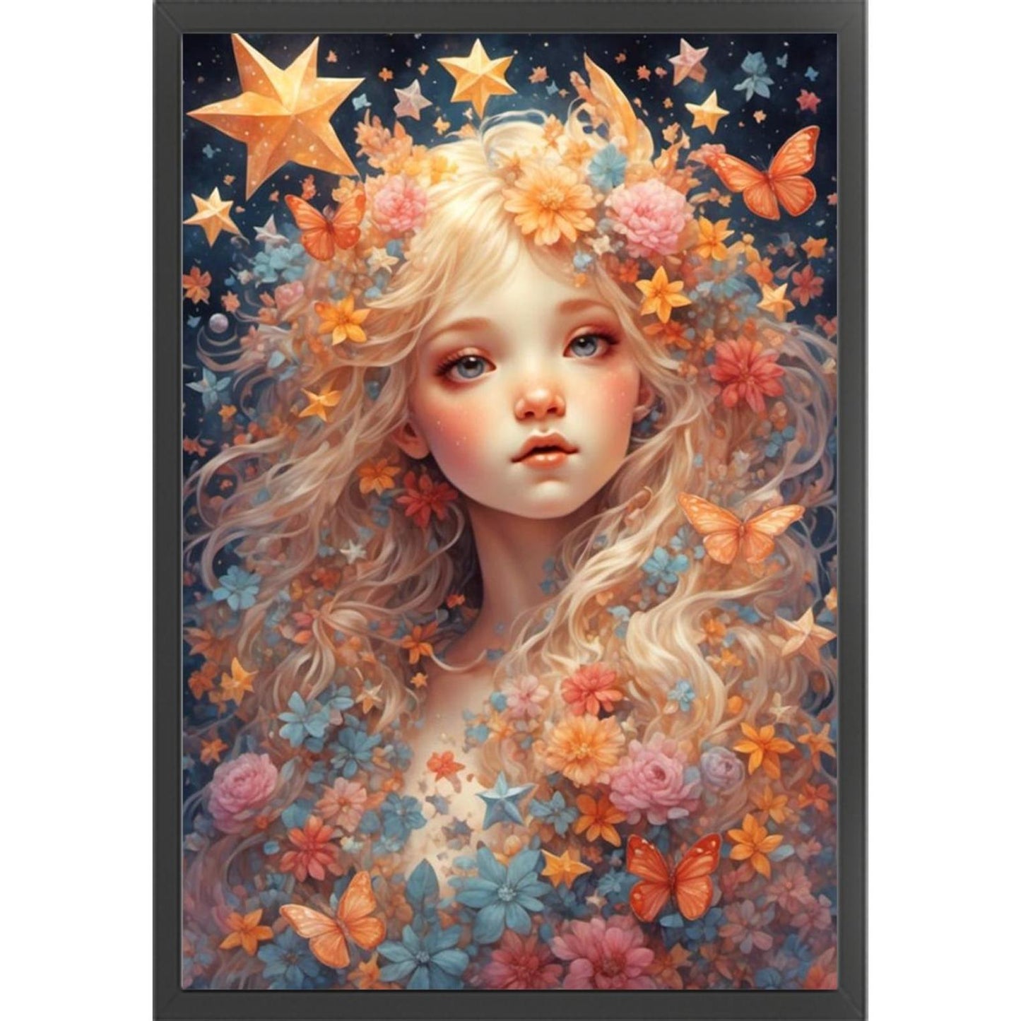 Girl - Full 11CT Stamped Cross Stitch 40x60CM - Yishu