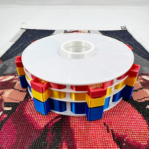 Rotating Diamond Painting Tray Organizer 3D Printing Diamond Art Tray (White)