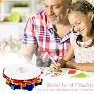 Rotating Diamond Painting Tray Organizer 3D Printing Diamond Art Tray (White)