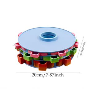 Rotating Diamond Painting Tray Organizer 3D Printing Diamond Art Tray (Blue)