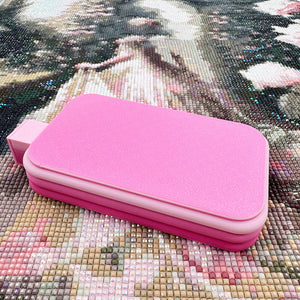 Diamond Painting Tray Organizer Plastic Diamond Art Tray for DIY Crafts (Pink)