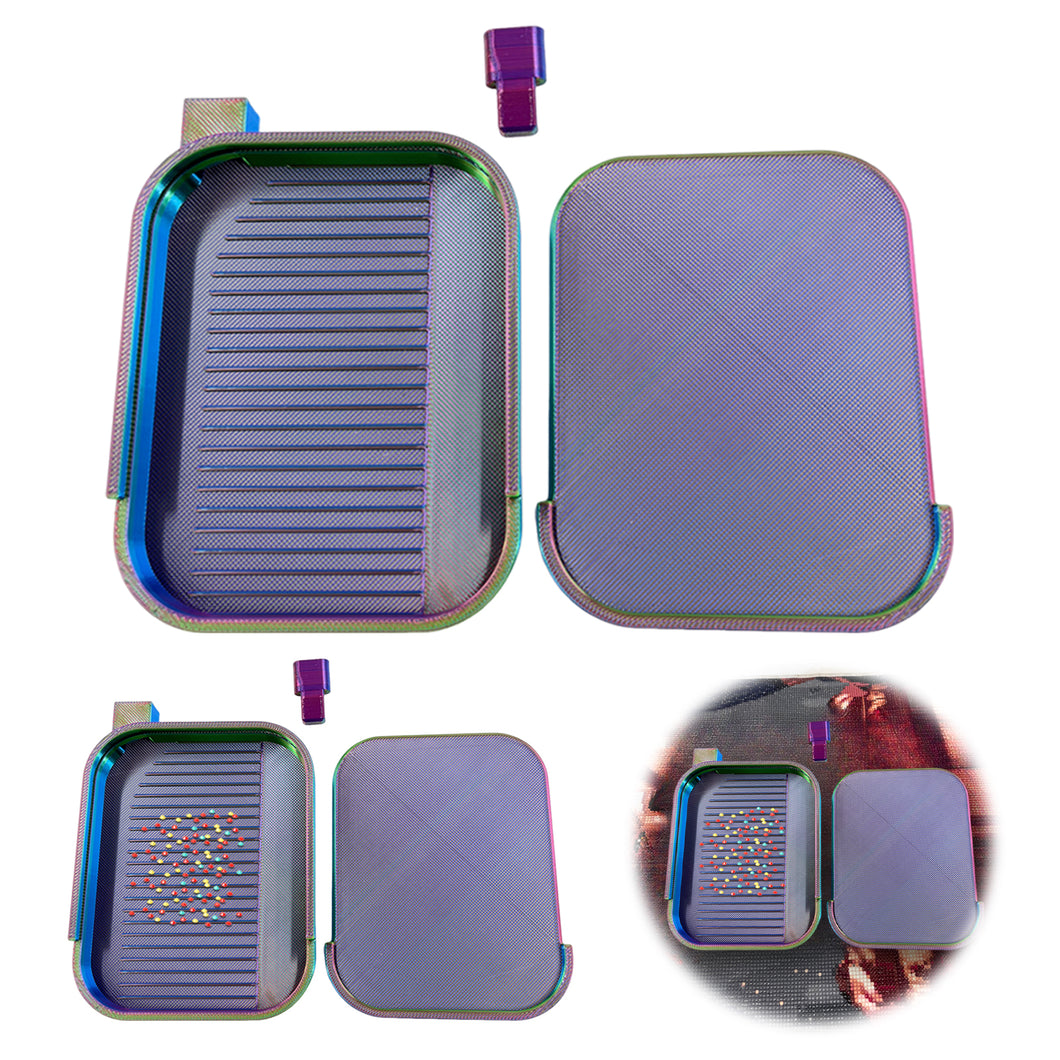 Diamond Painting Tray Organizer Diamond Art Tray for DIY Crafts (Blue Green)