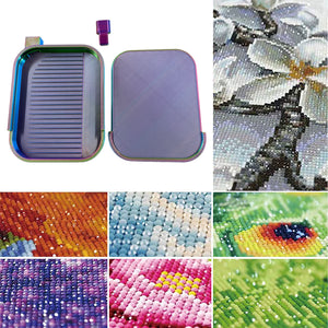 Diamond Painting Tray Organizer Diamond Art Tray for DIY Crafts (Blue Green)