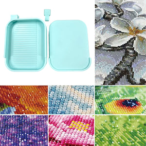 Diamond Painting Tray Organizer Diamond Art Tray for DIY Crafts (Blue White)