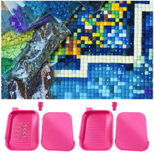 Load image into Gallery viewer, Diamond Painting Tray Organizer Diamond Art Tray for DIY Crafts (Rose Red)
