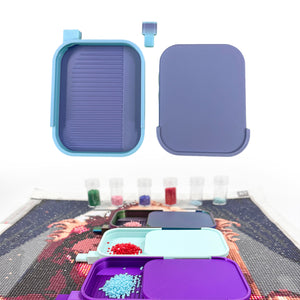 Diamond Painting Tray Organizer Diamond Art Tray for DIY Crafts (Blue Purple)