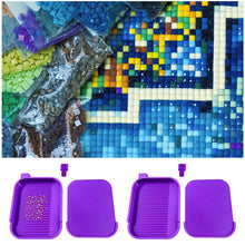Load image into Gallery viewer, Diamond Painting Tray Organizer Diamond Art Tray for DIY Crafts (Purple)
