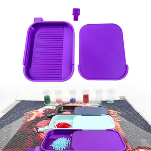Diamond Painting Tray Organizer Diamond Art Tray for DIY Crafts (Purple)