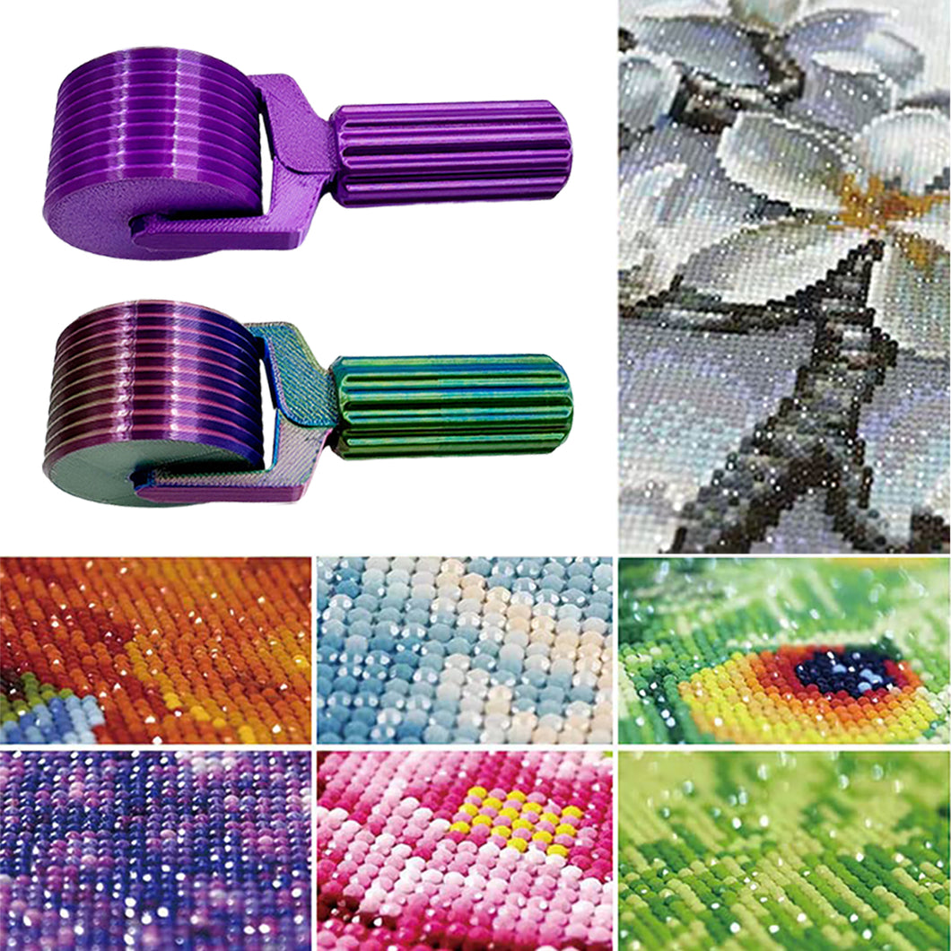 2pcs Diamond Painting Roller for Crafting Diamond Painting (Purple Purple-Green)